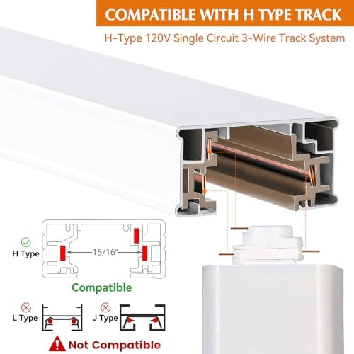 16-Color RGBW Track Lighting Heads Set White