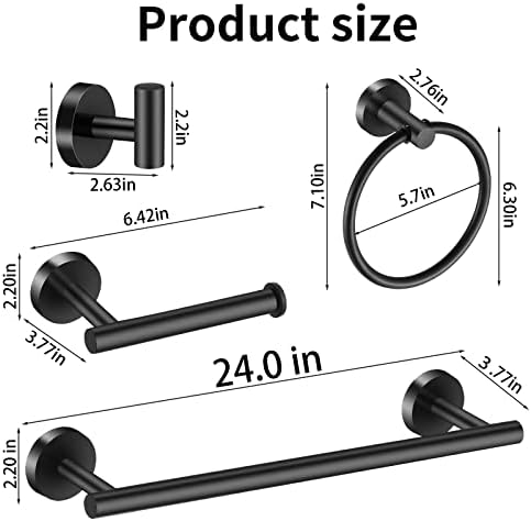 Bathrooms Complete Towel Bar Set with 10 Pieces Solution