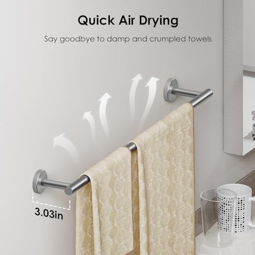 FORIOUS 4-Piece Bathroom Set Played with Brushed Nickel