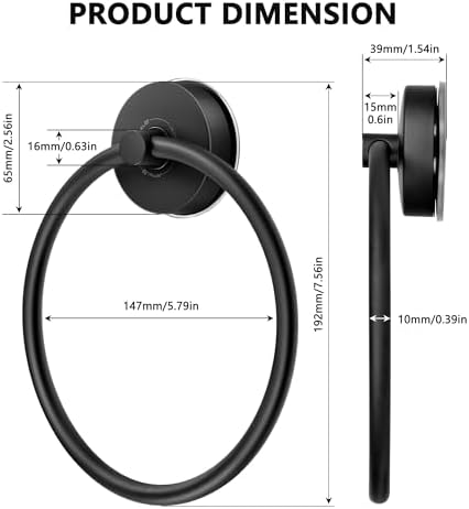 JOMOLA Suction Cup Towel Holder