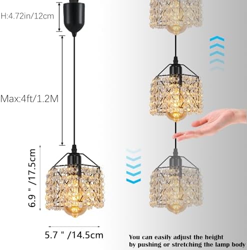 Adjustable Height E26 Pendant Light