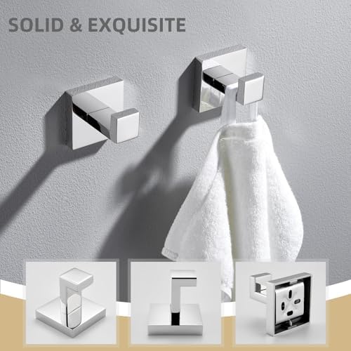 Angle Simple Towel Hooks 2 Pack Stainless Steel