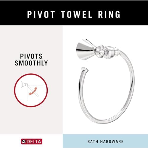 Delta VES46-PC Vessona Wall Mount Towel Ring Polished Chrome