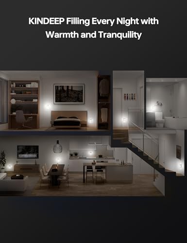 KINDEEPLED Bathroom Night Lights Plug into Wall 2 Pack