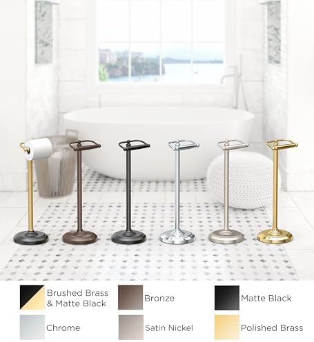 Gatco 1436MX Freestanding Toilet Paper Holder Matte Black