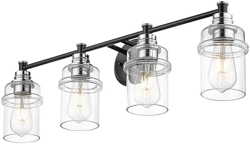 FEMILA 31 Black Vanity Light with Chrome Trim