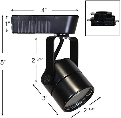 Pure Black 50W MR16 LED Cylinder Lighting Head