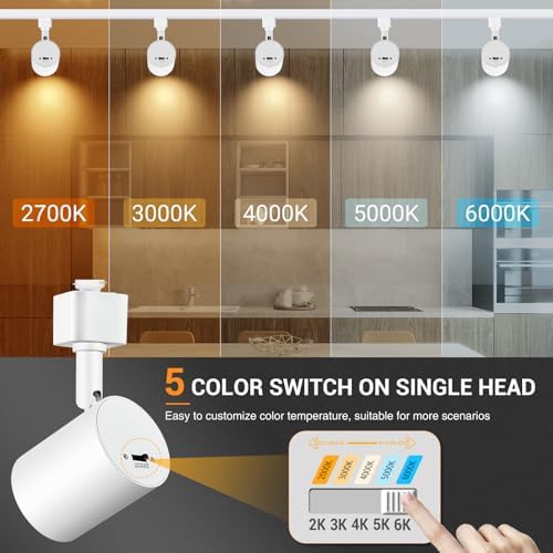 VANoopee 5-Color Track Lighting Heads Dimmable