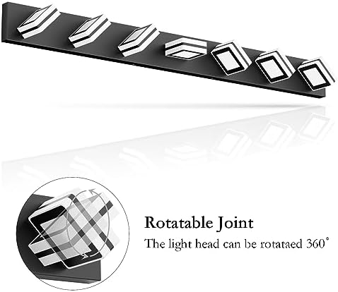 46-inch Ralbay Vanity Light Black Modern Design with Matte Effect