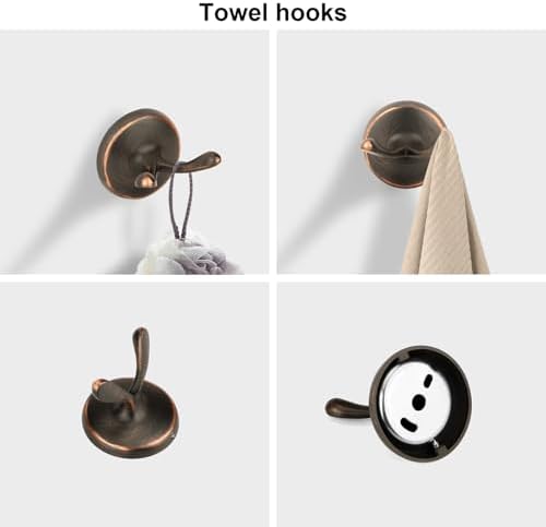 4-Piece antique bathroom hardware set