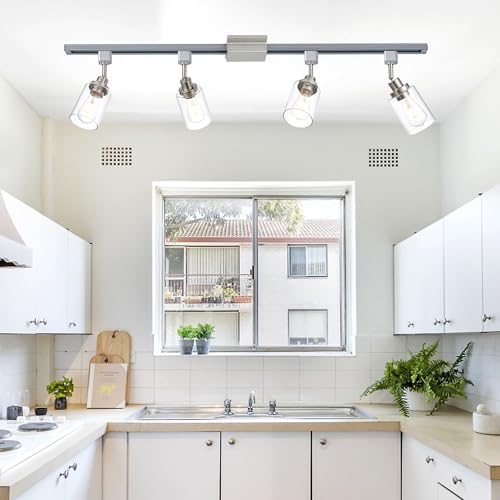 Melucee 4-Piece Track Lighting Pivoting Heads Elevate Your Space