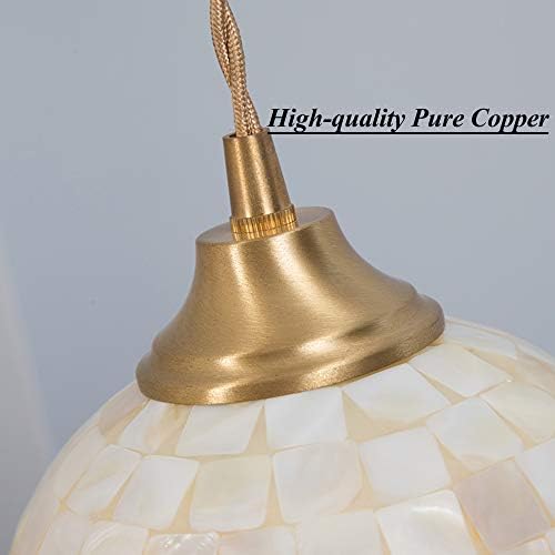 Beautiful Mosaic Shell Pendant 32ft Dimmable Track with Brass Finish