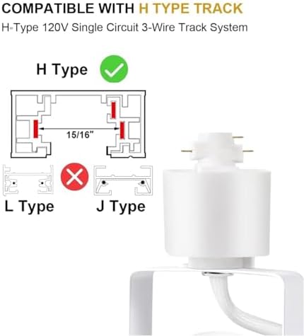 10W Cool White LED Track Light Heads - Pack of 20