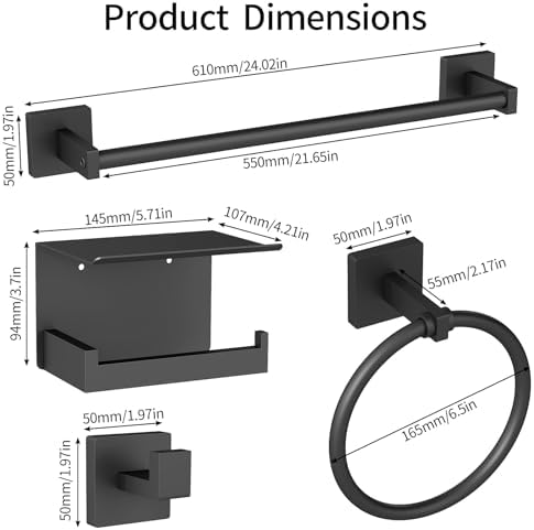 Perfect 4-Piece Bathroom Accessory Set For Easy Storage
