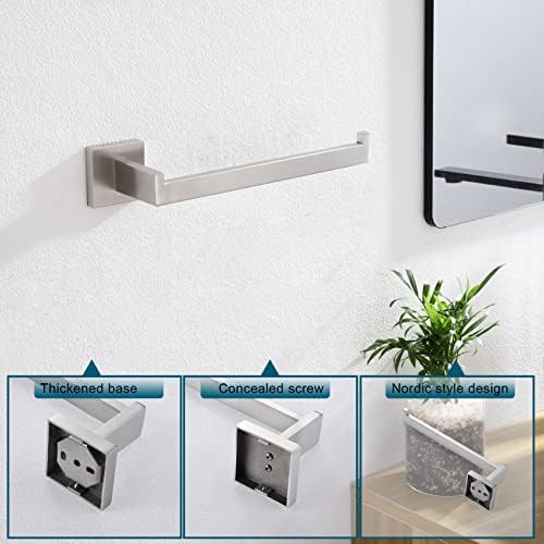 Sturdy Stainless Steel towel Holder with 3 Tiers in Brushed Nickel