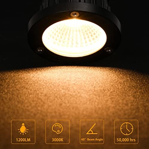 EAGLOD 15W H LED Track Light Heads Dimmable 3000K Warm White 10Pack Black