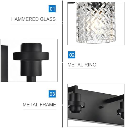 MELUCEE 3-Light Bathroom Vanity Light