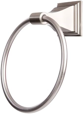 Arista Leonard Series Towel Ring Satin Nickel Quick Installation Lifetime Warranty