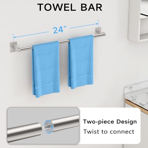 Sturdy 4-Piece Bathroom Hardware Set