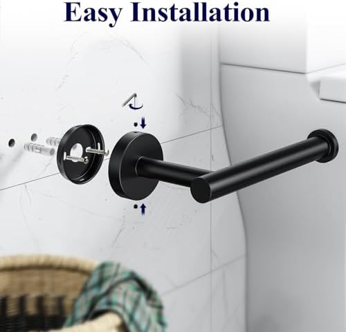 Sturdy Matte Black Toilet Paper Holder