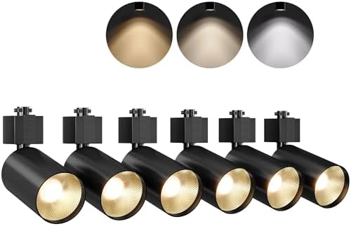 Track Lights Set of 6 for H-Track Compatible Ceiling