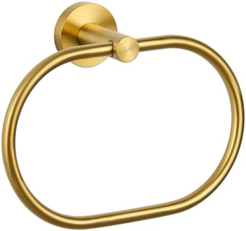Stainless Steel Swivel Towel Holder with Brushed Gold Durable Bathroom Accessories