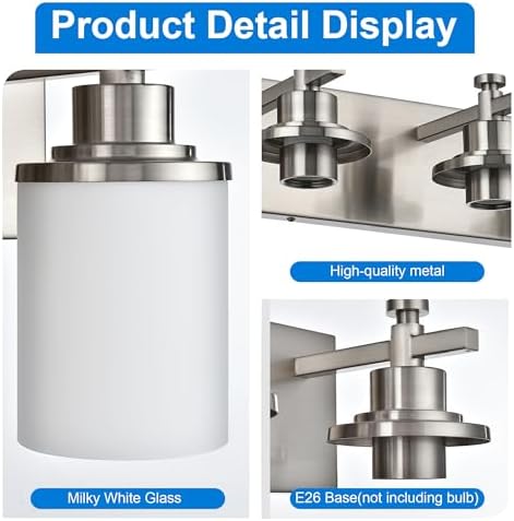 MELUCEE 4-LED Vanity Light with Nickel Finish