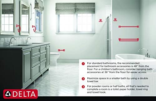 Delta Faucet Hand Towel Ring Brilliant Stainless Steel