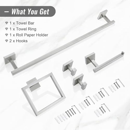 Space-Saving Towel Bar Set 5-Piece