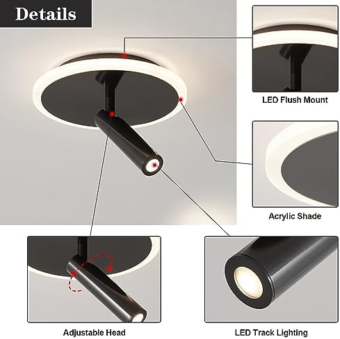 Flyrose 1-Light Modern LED Flush Mount Ceiling Spotlight