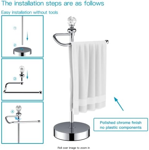 ROLABAM Stainless Steel Free-Standing Towel Holder