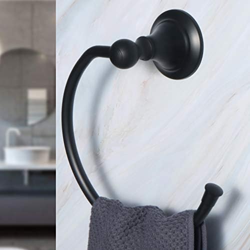 Alise Stainless Steel Towel Ring Matte Black