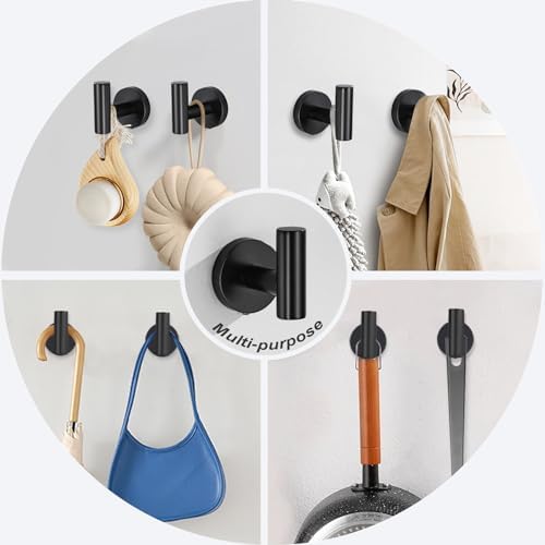 5 Pieces Matte Black Bathroom Hardware Set