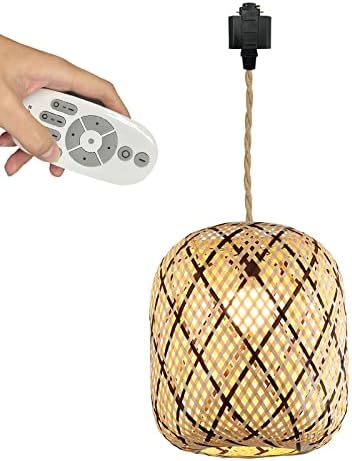 Natural Rattan Pendant Light Track Light System