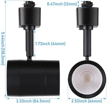 8-Piece 85W Soft White LED Track Lights for Commercial Use