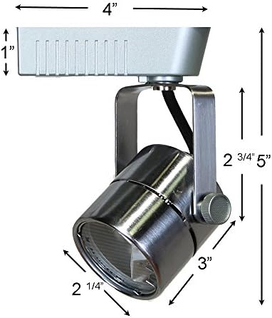 Endless Possibilities 50W Brushed Steel MR16 Track Lighting Head