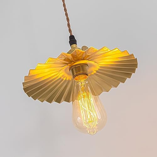 GRANDDAUGHTER RUSTIC LIGHTING industrial gold shade pendant light