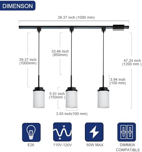 3-Pack Black Ceiling Track Lights