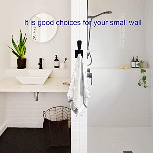 UNHINT Black Wall Towel Holders Pack of 4