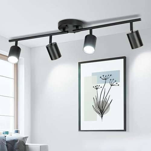 4-Way Multi-Way Track Lighting Fixtures for Kitchen Living Room Hallway