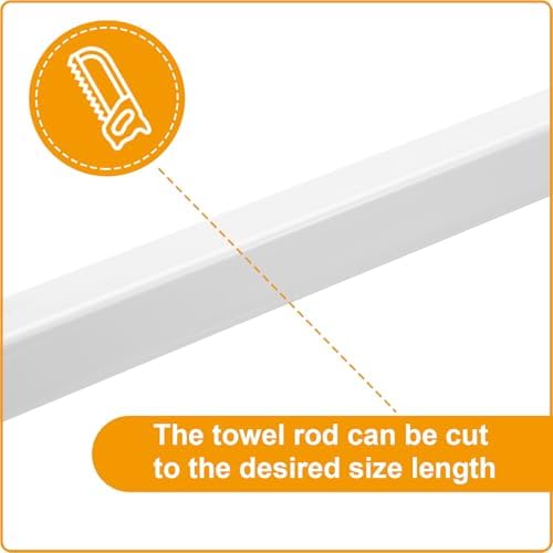 CroBlissful 2-Piece White Plastic Towel Bars