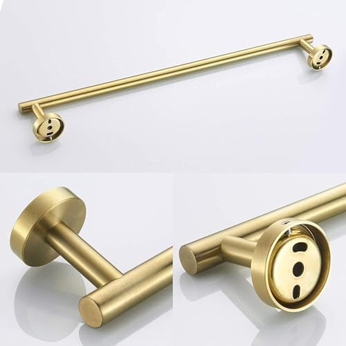 4-Piece Gold-Trimmed Gold-Stamped Bathroom Hardware Accessories Set