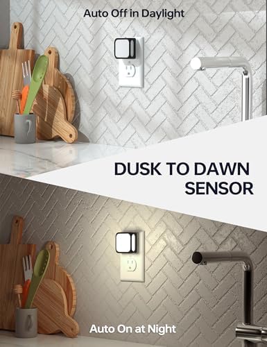 KINDEEPLED Bathroom Night Lights Plug into Wall 2 Pack