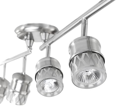 Globe Electric 6-Light Foldable Track Lighting Brushed Nickel