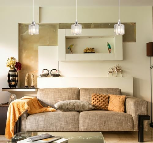 J-Type Track Pendant with Crystal Shade