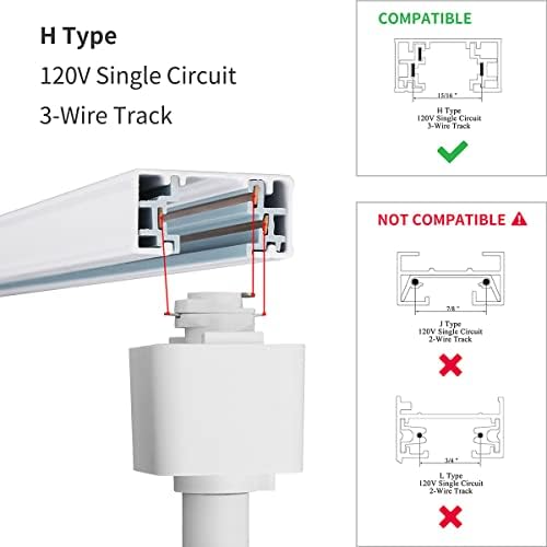 Mirrea Track Lighting Heads 6 pack White