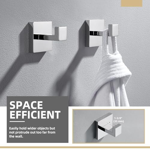 Angle Simple Towel Hooks 2 Pack Stainless Steel
