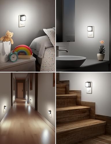 KINDEEPLED Bathroom Night Lights Plug into Wall 2 Pack