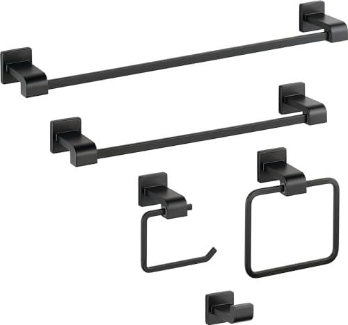 Delta 24-Inch Wall-Mount Towel Bar in Matte Black