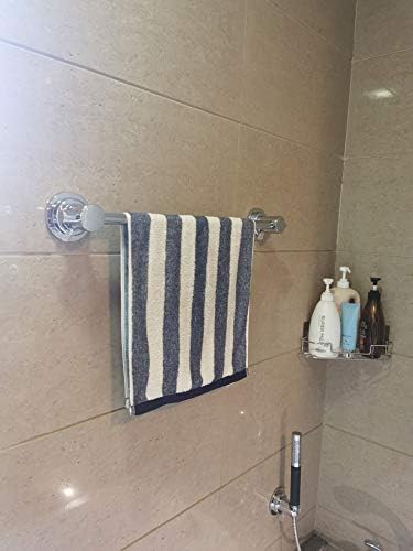 JiePai 24-Inch Vacuum Suction Cup Towel Bar Easy to Install